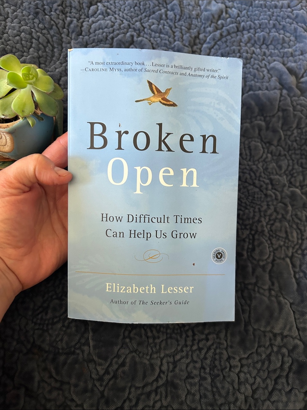 Broken Open by Elizabeth Lesser - Light Blue Paperback